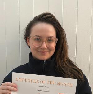 Casey wins Employee of the Month!